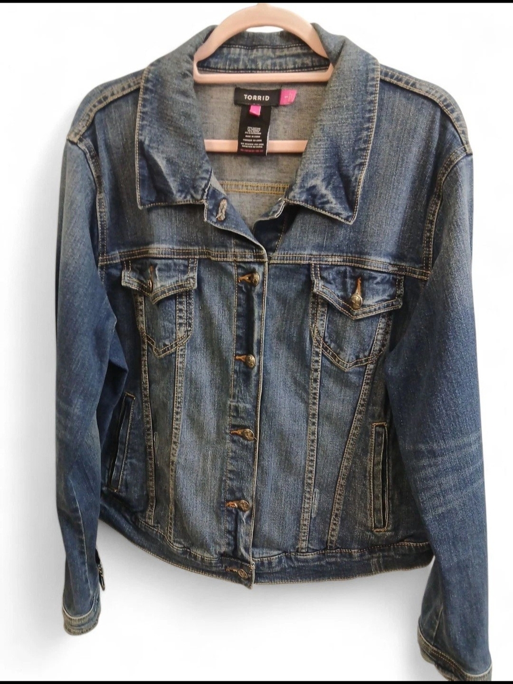 torrid Distressed Blue Denim Jacket